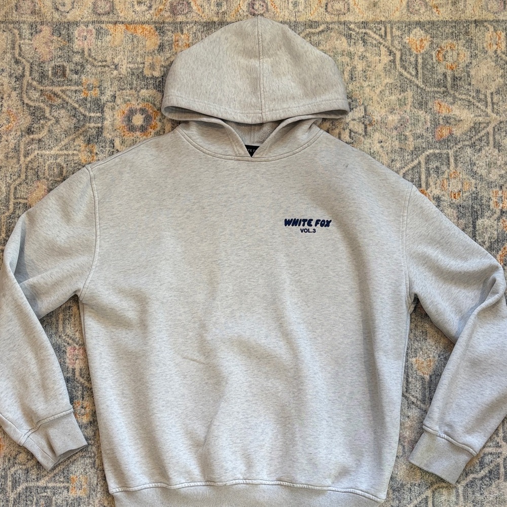 Gray White Fox hoodie